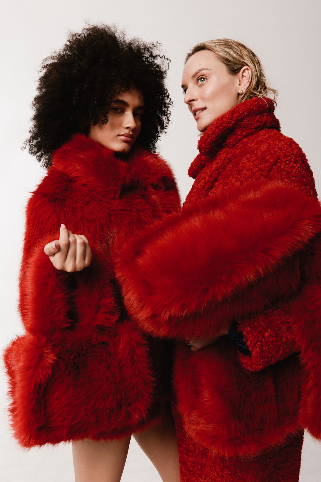 The Ruby - Full-Length Faux Fur Statement Coat