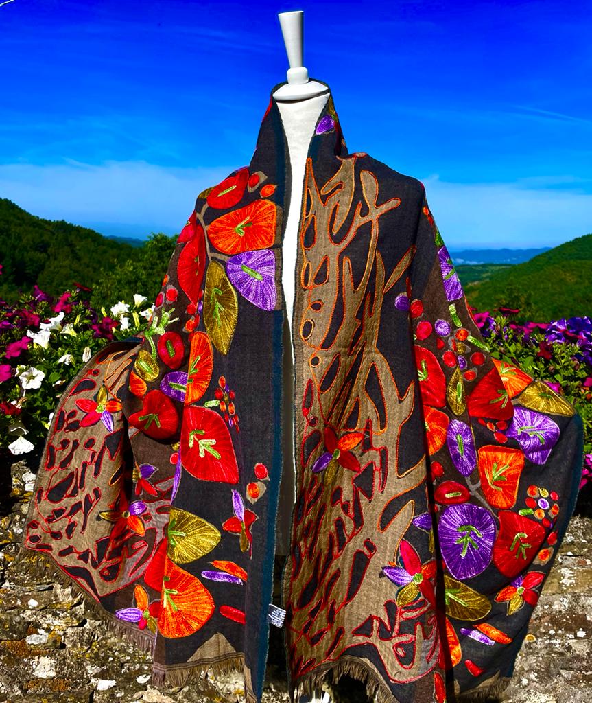 Hand Made Pure Wool and Cashmere Shawl