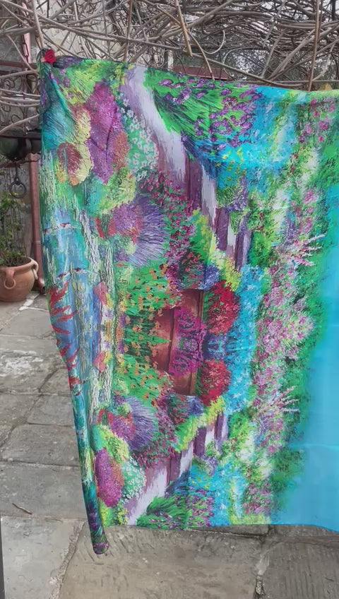 Sumptuous Silks - Magical Gardens - Pure Silk Shawl