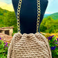 Hand Crocheted Cotton Shoulder Bag