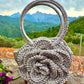 Hand Crocheted Floral Clutch Bag