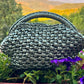Handmade Silver Eco Leather Clutch Bag