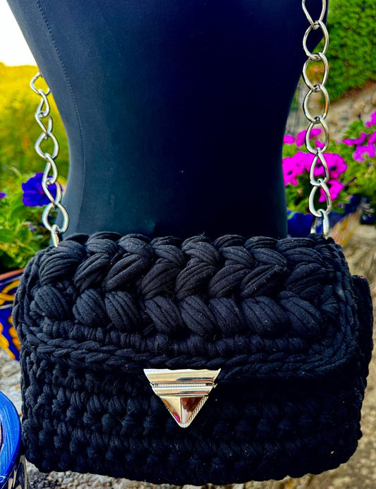 Hand Crocheted Designer-Inspired Shoulder Bag