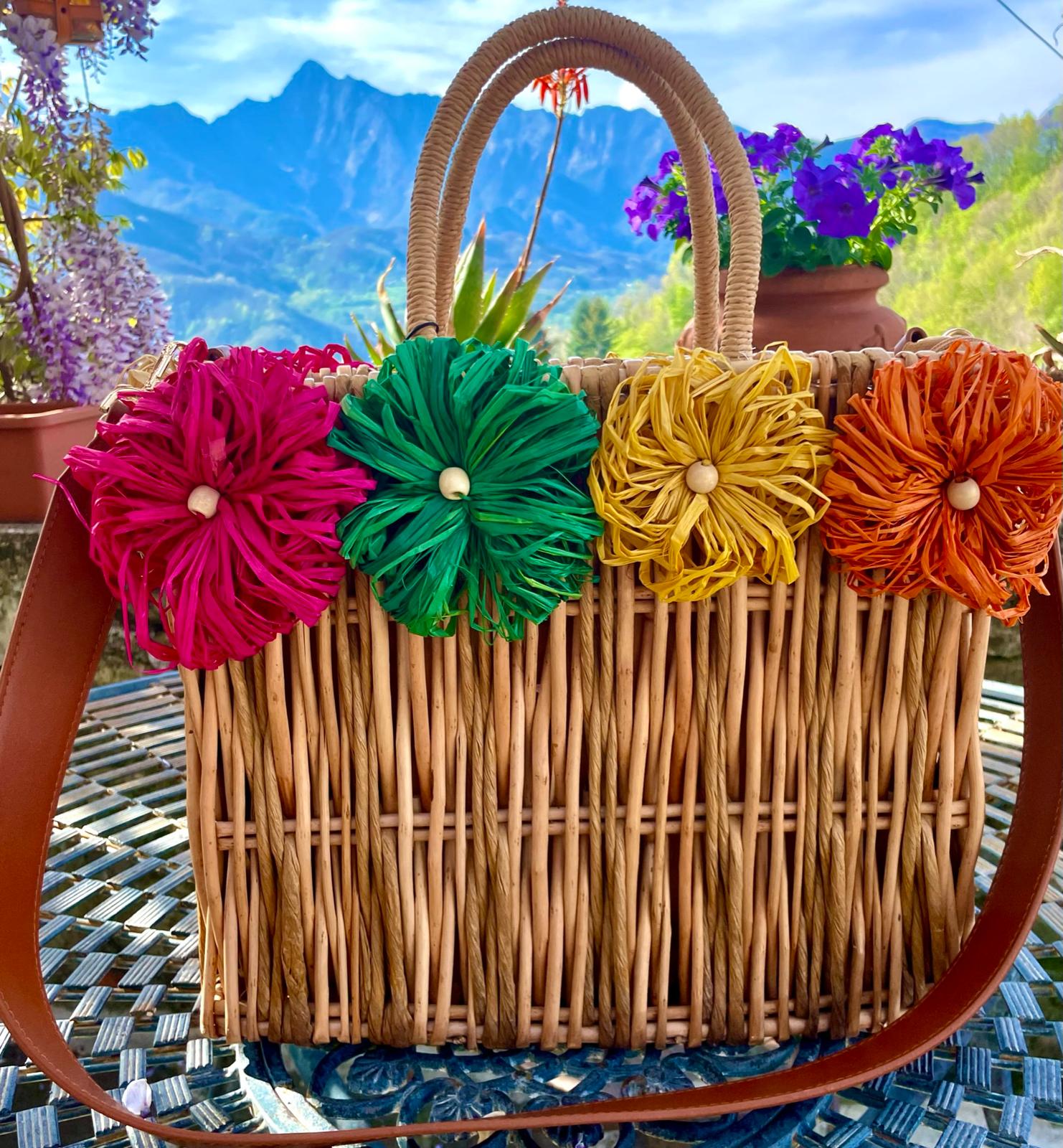 Large Rattan Bag Couture Cashmere