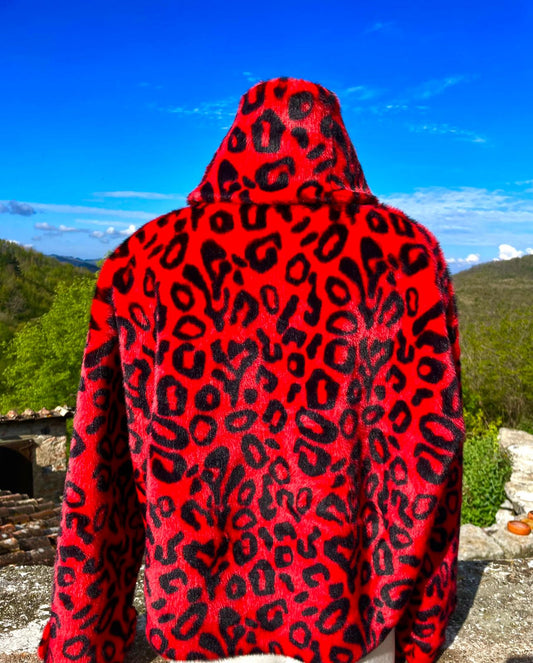 Paris Calling Jacket - Red Leopard