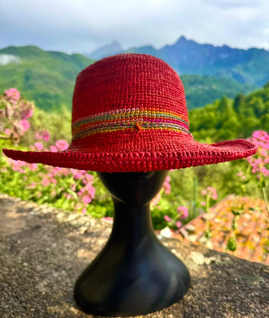 Red Hot Classic – Woven Band Chic Hat