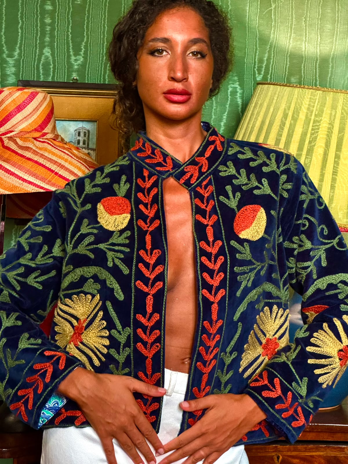 Handmade Embroidered Velvet Jacket