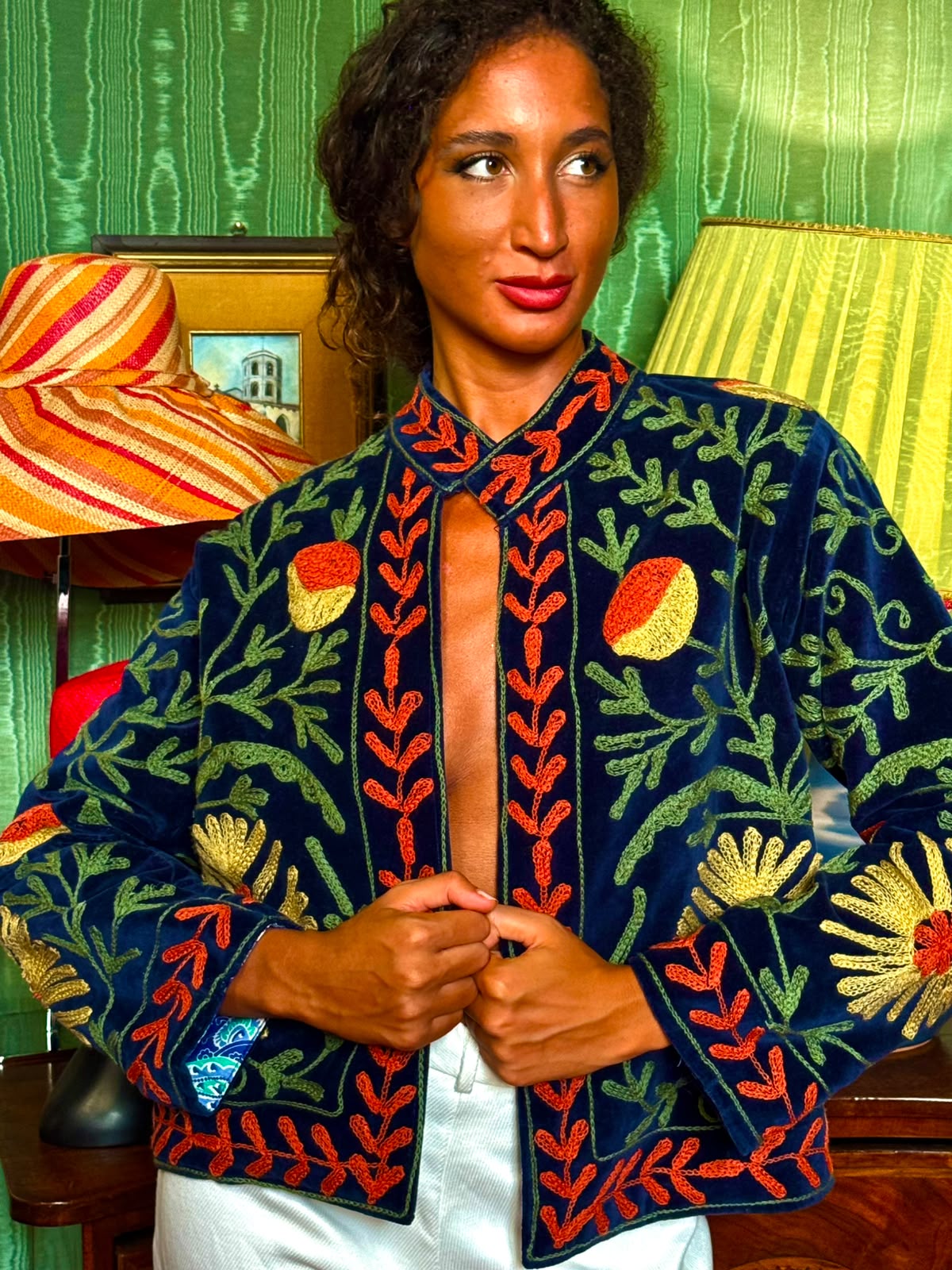 Handmade Embroidered Velvet Jacket