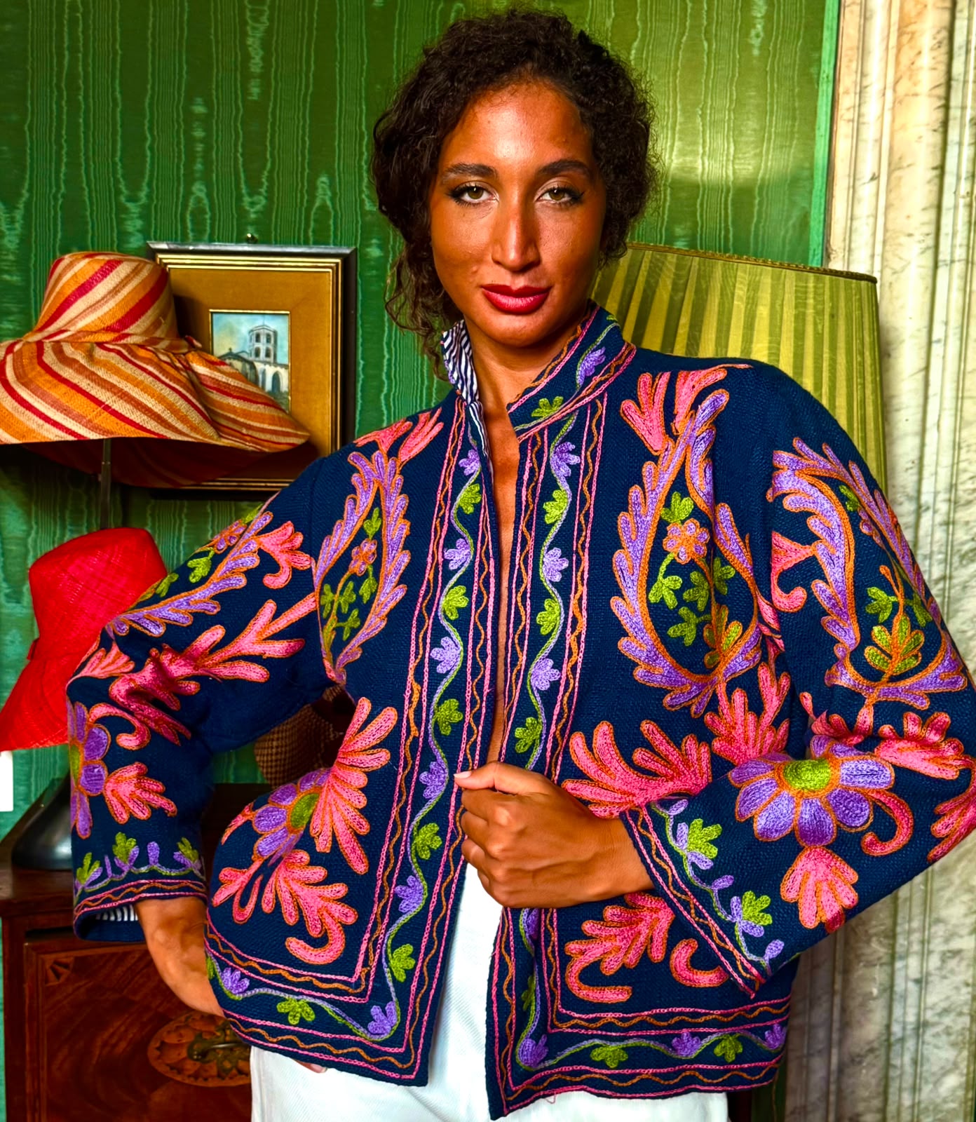 Handmade Embroidered Velvet Jacket