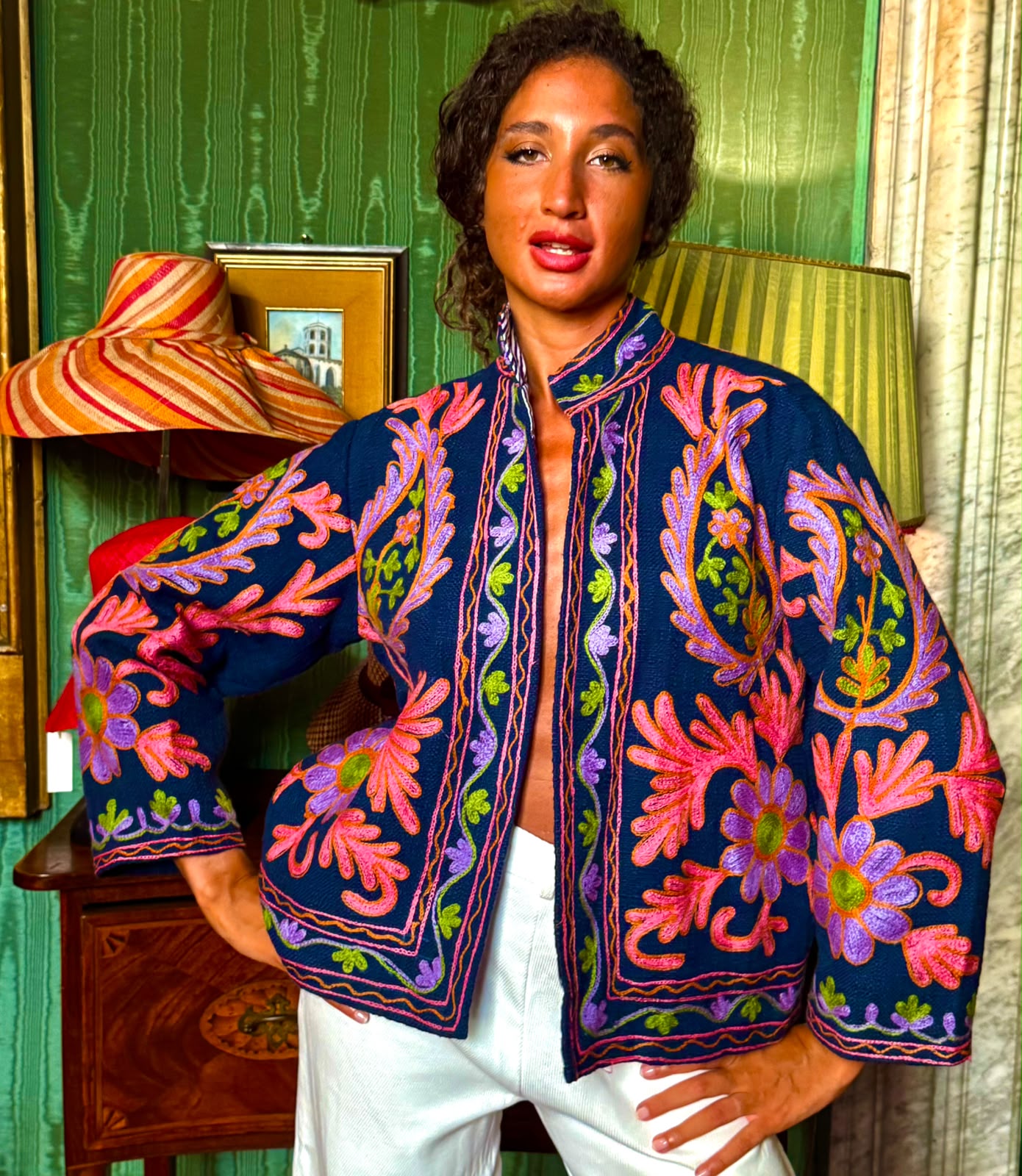 Handmade Embroidered Velvet Jacket