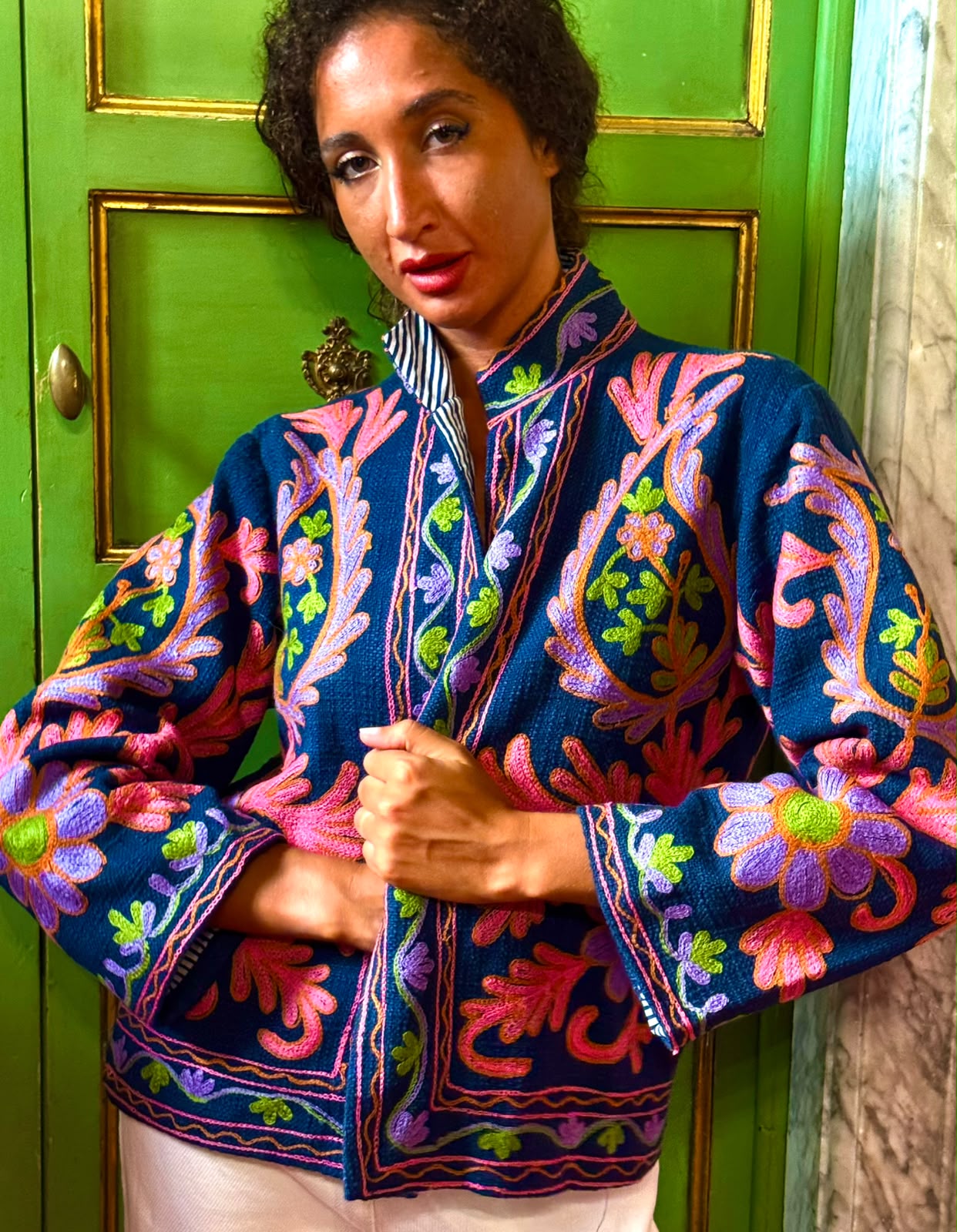 Handmade Embroidered Velvet Jacket