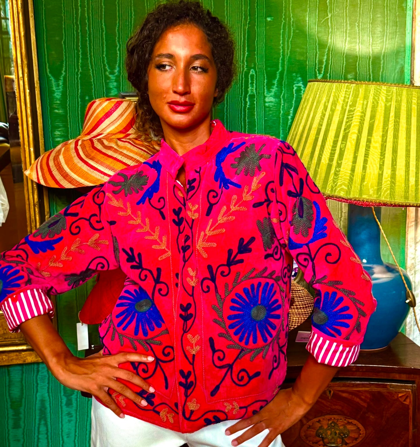 Handmade Embroidered Velvet Jacket