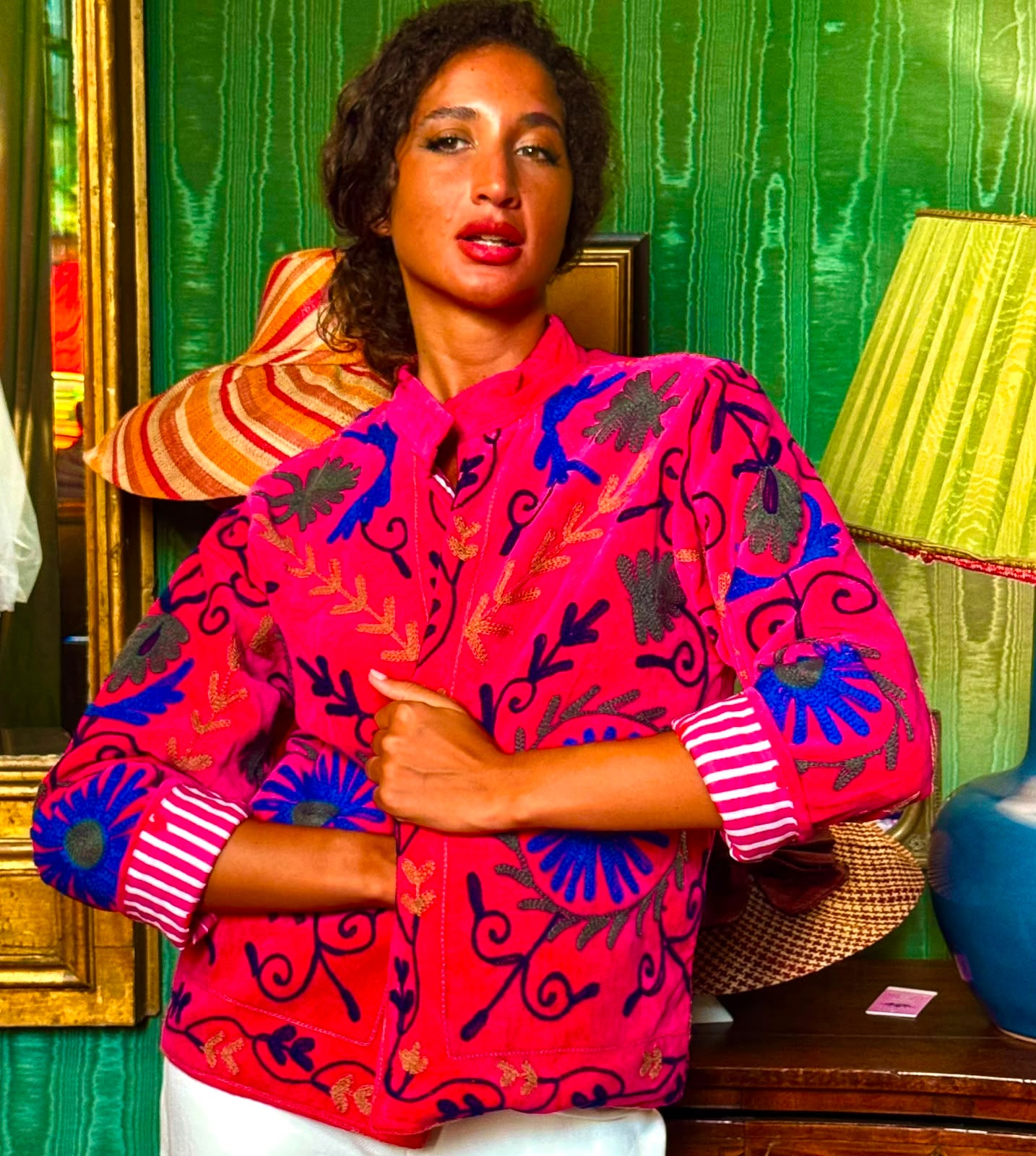 Handmade Embroidered Velvet Jacket