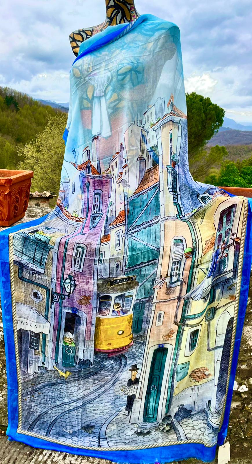 Around the World - Old Town Portugal - Cashmere & Modal Scarf